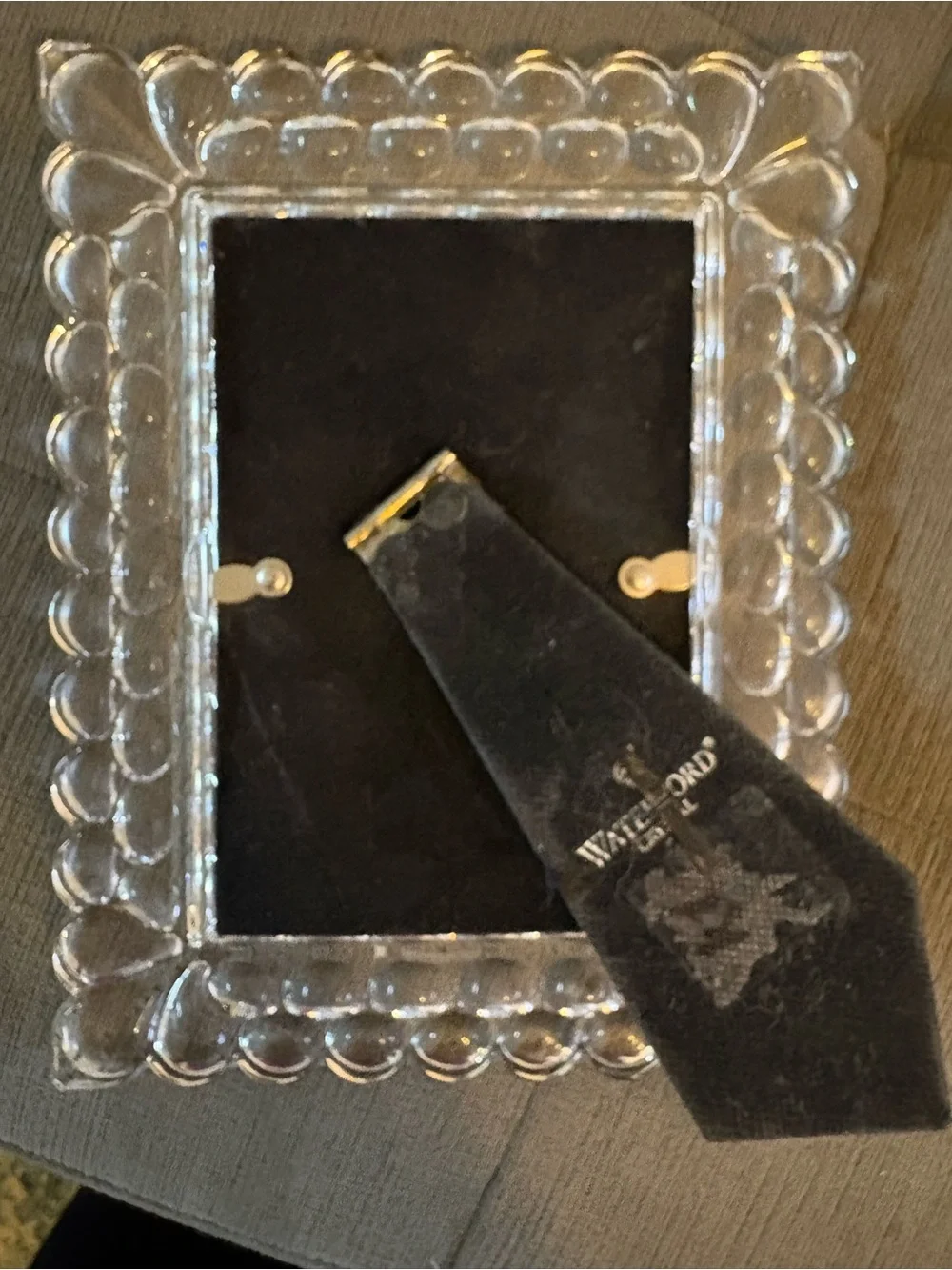 Waterford Crystal Clear Beaded Glass Picture Frame 5x7